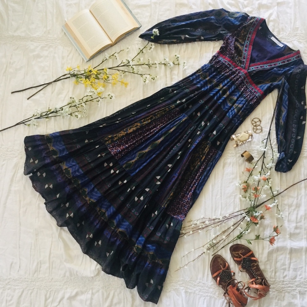 Navy Bohemian Maxi Dream Dress